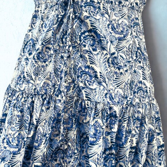 J.Crew Collection Halter Feminine Midi Dress - Size 4 - Blue & White Print - EUC - Picture 4 of 7